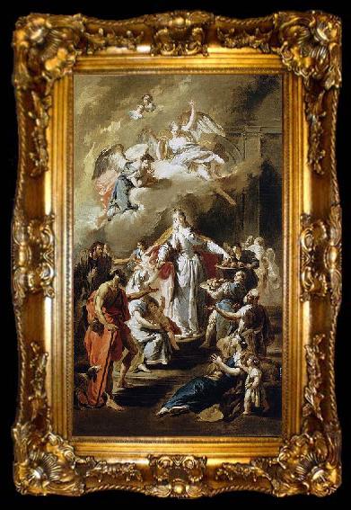 framed  Giambattista Pittoni St Elizabeth Distributing Alms, ta009-2